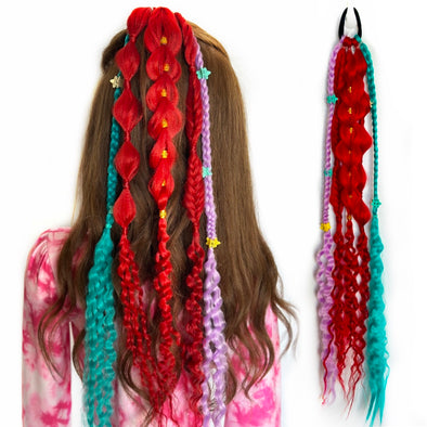 ariel little mermaid braided ponytail festival rave  braids