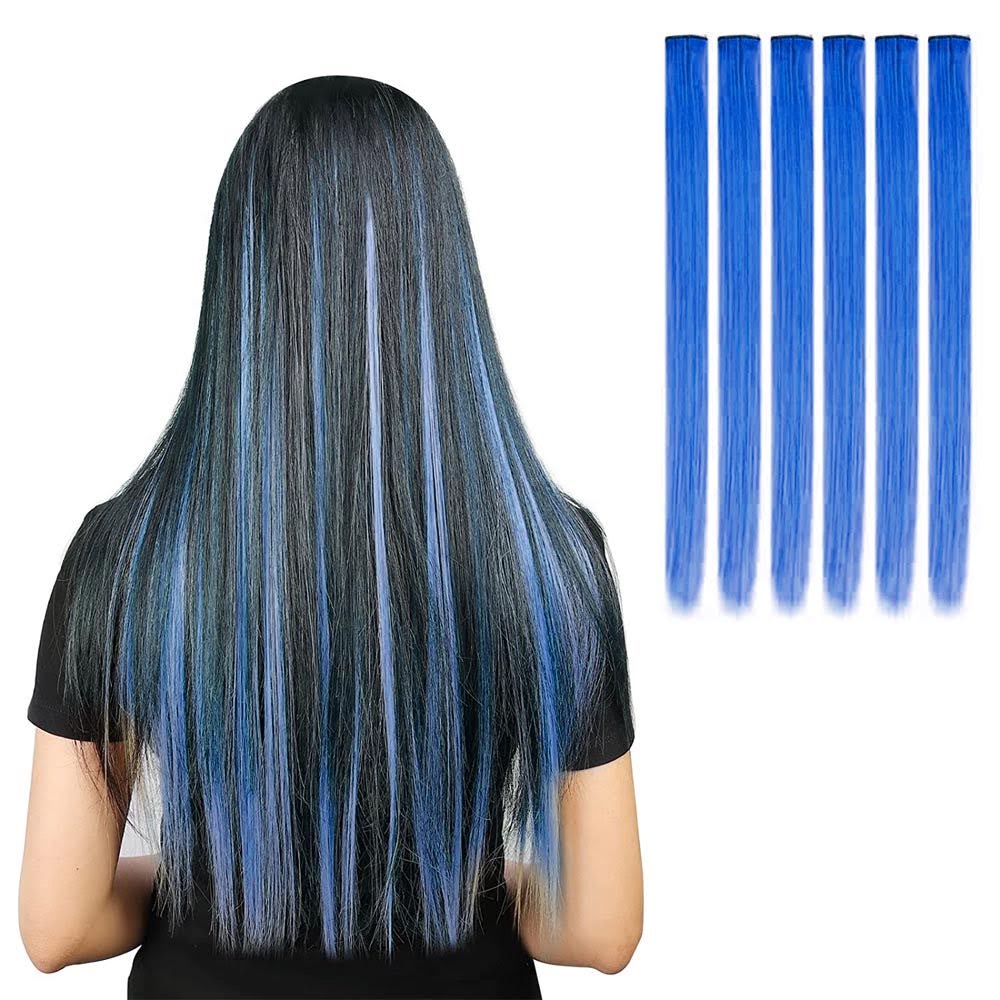 Raven Blue 6 Pack Clip-in Hair Extensions – Magic Manes Hair 