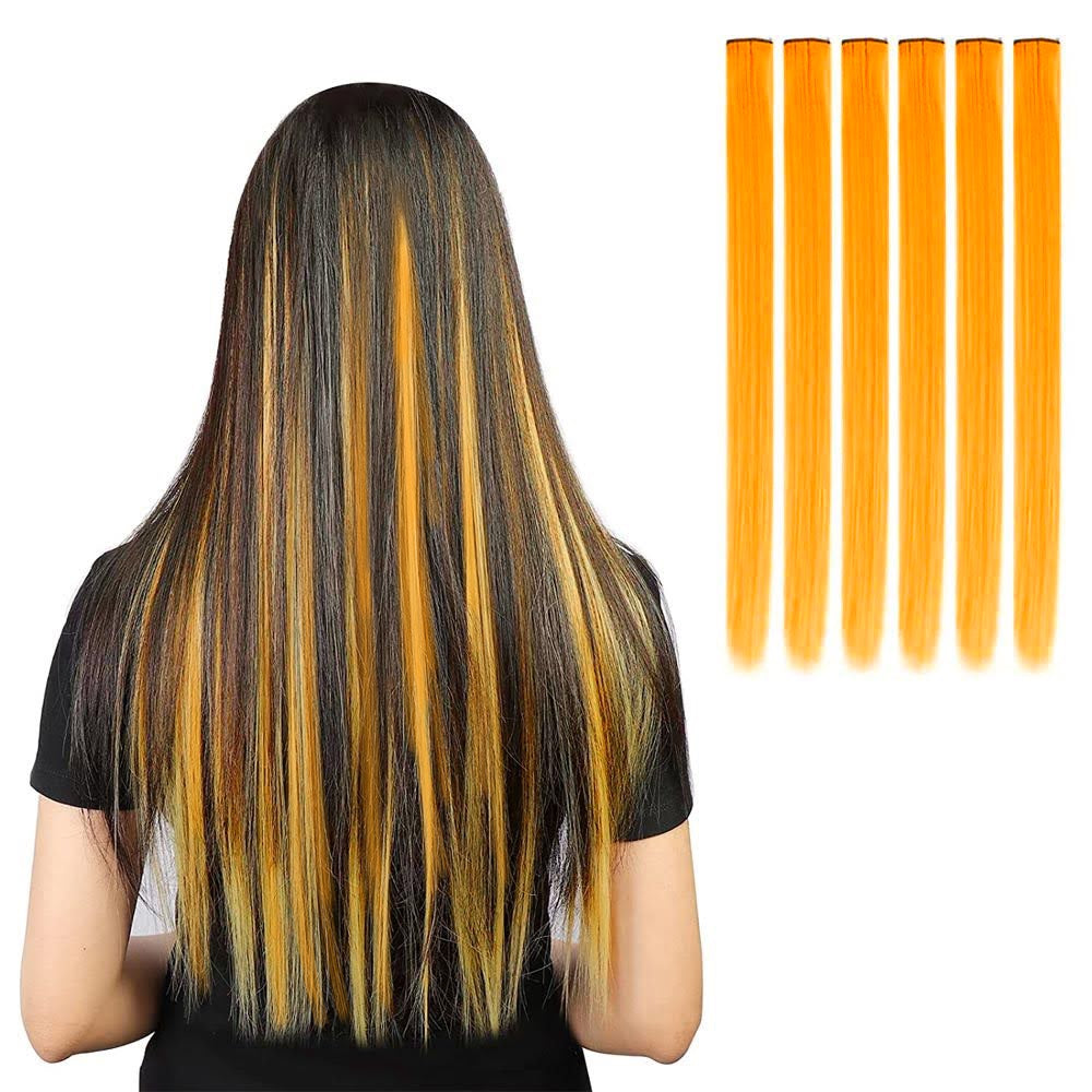 Handmade Orange Braided Hair Extensions Clip-In | Women’s Hair Accessory Atomic Clementine - Orange Braiding Hair main image 4