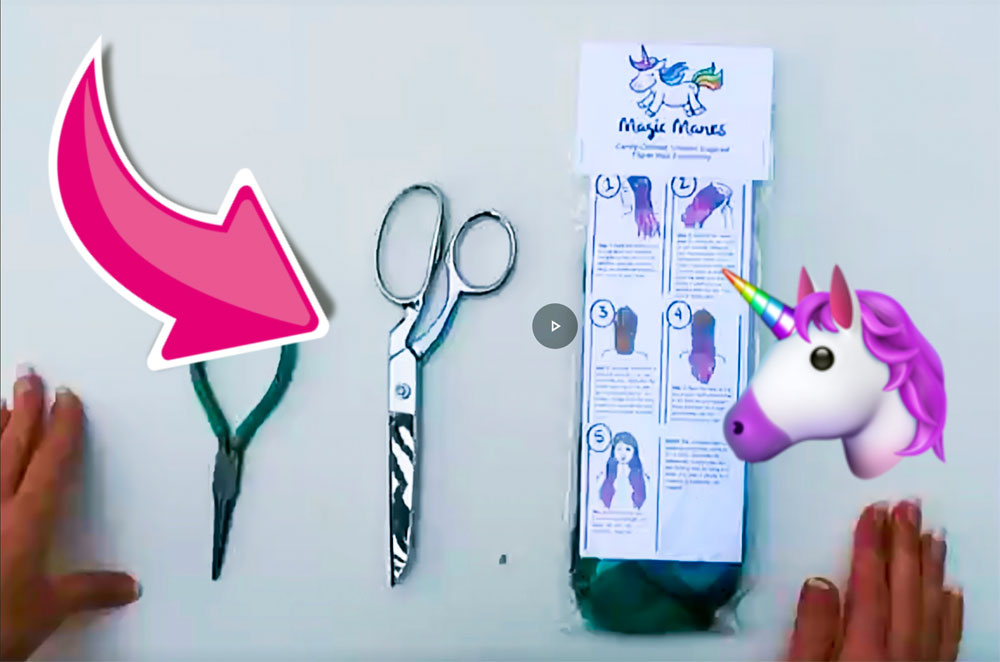 Sizing Your Magic Mane Unicorn Hair Extensions