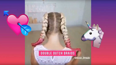 Double Dutch Braids with Hair Extensions Video Tutorial
