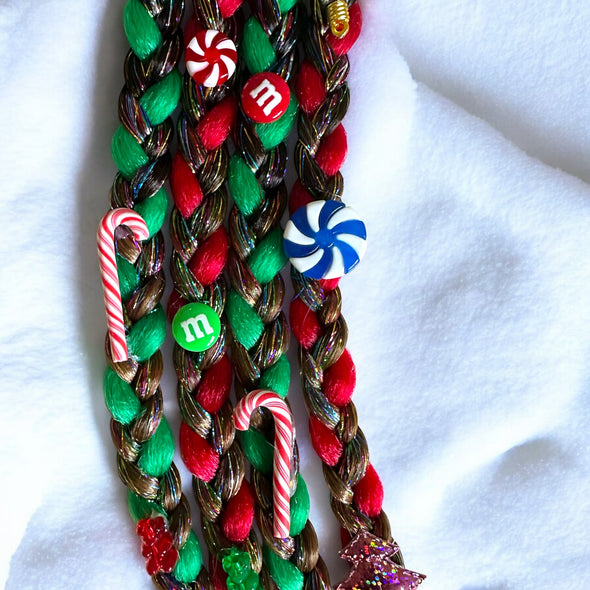 Christmas Sweater Braided Ponytail - Brunette