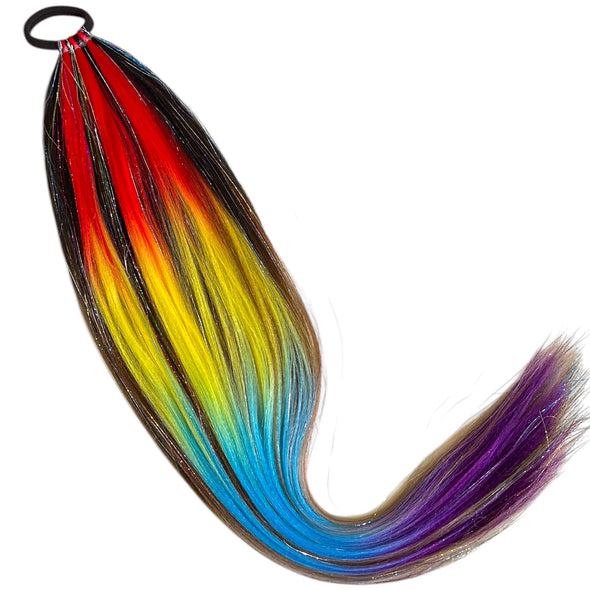 Brunette Double Rainbow Shimmer Tail