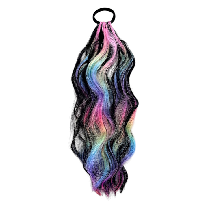 Black + Ombre Wild Style Wavy Short Ponytail