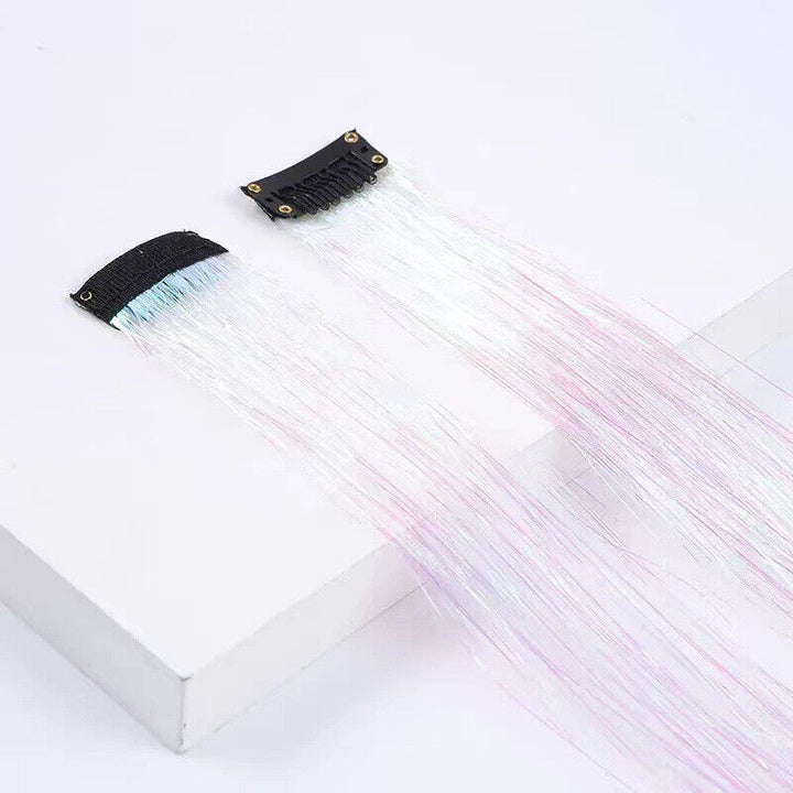 Iridescent Hair Bling Clip-in Tinsel 2-Pack