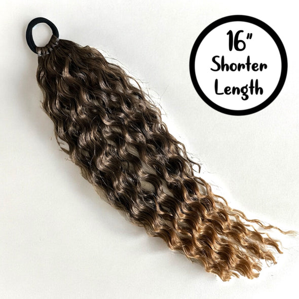 Brown Ombre 16” Wavy Tail