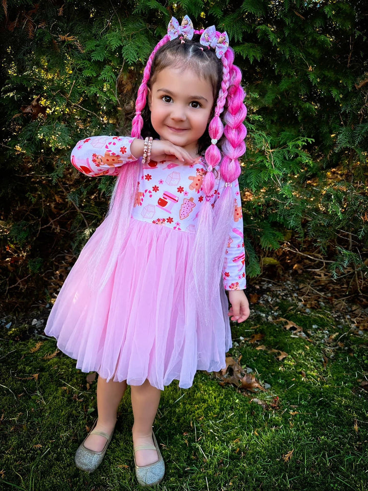 Pink Snowflake Gemmed Braided Ponytail