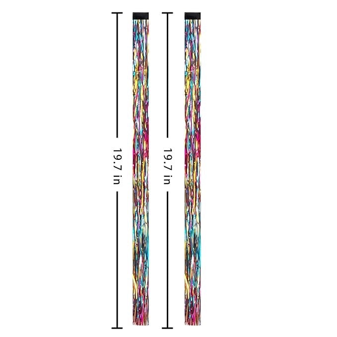 Multi-Color Hair Bling Clip-in Tinsel 2-Pack