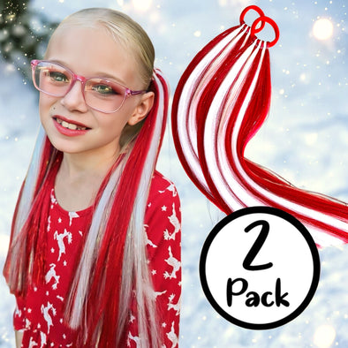 16” Short Candy Cane Shimmer Tail Set