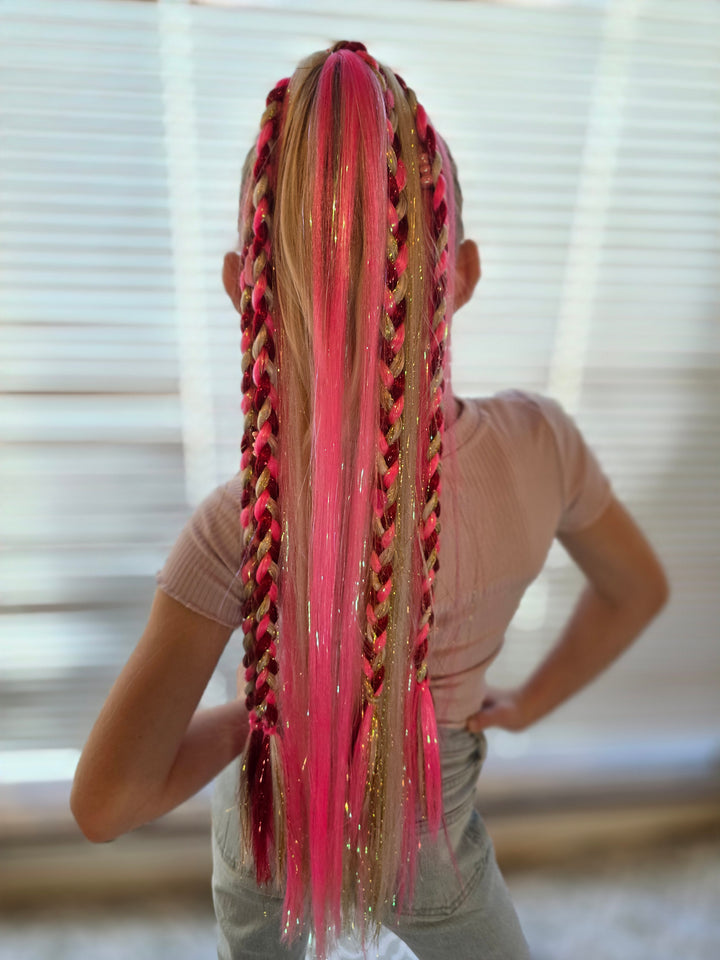 Honey Bun Gemmed Braided Ponytail - Blonde