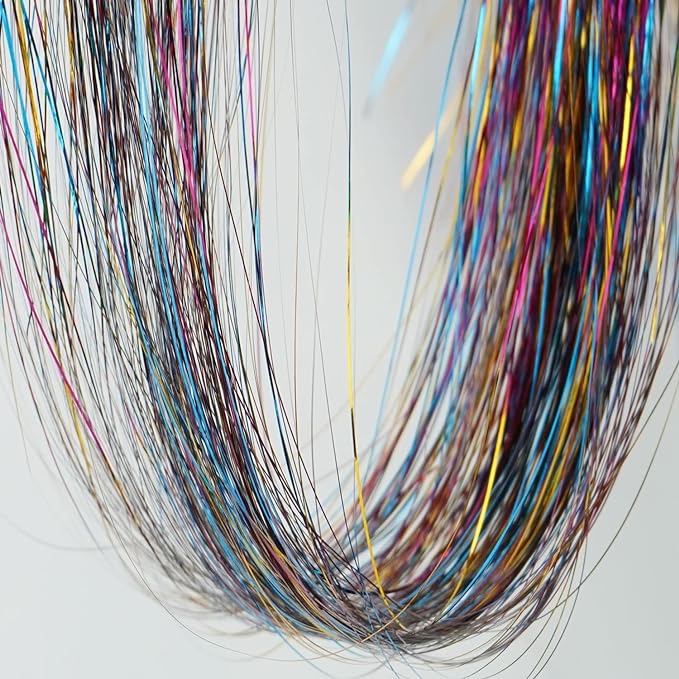 Multi-Color Hair Bling Clip-in Tinsel 2-Pack