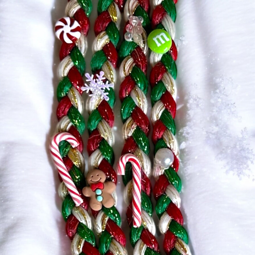 Blonde Christmas Sweater Braided Ponytail