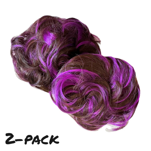 Brown + Purple 2-Pack Hair Puffs