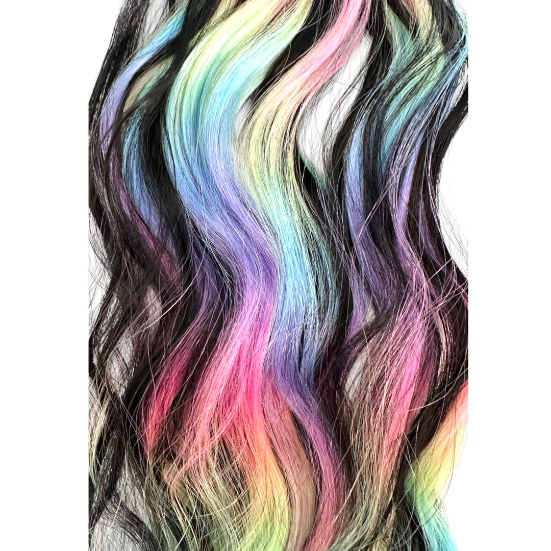 Black + Ombre Wild Style Wavy Short Ponytail