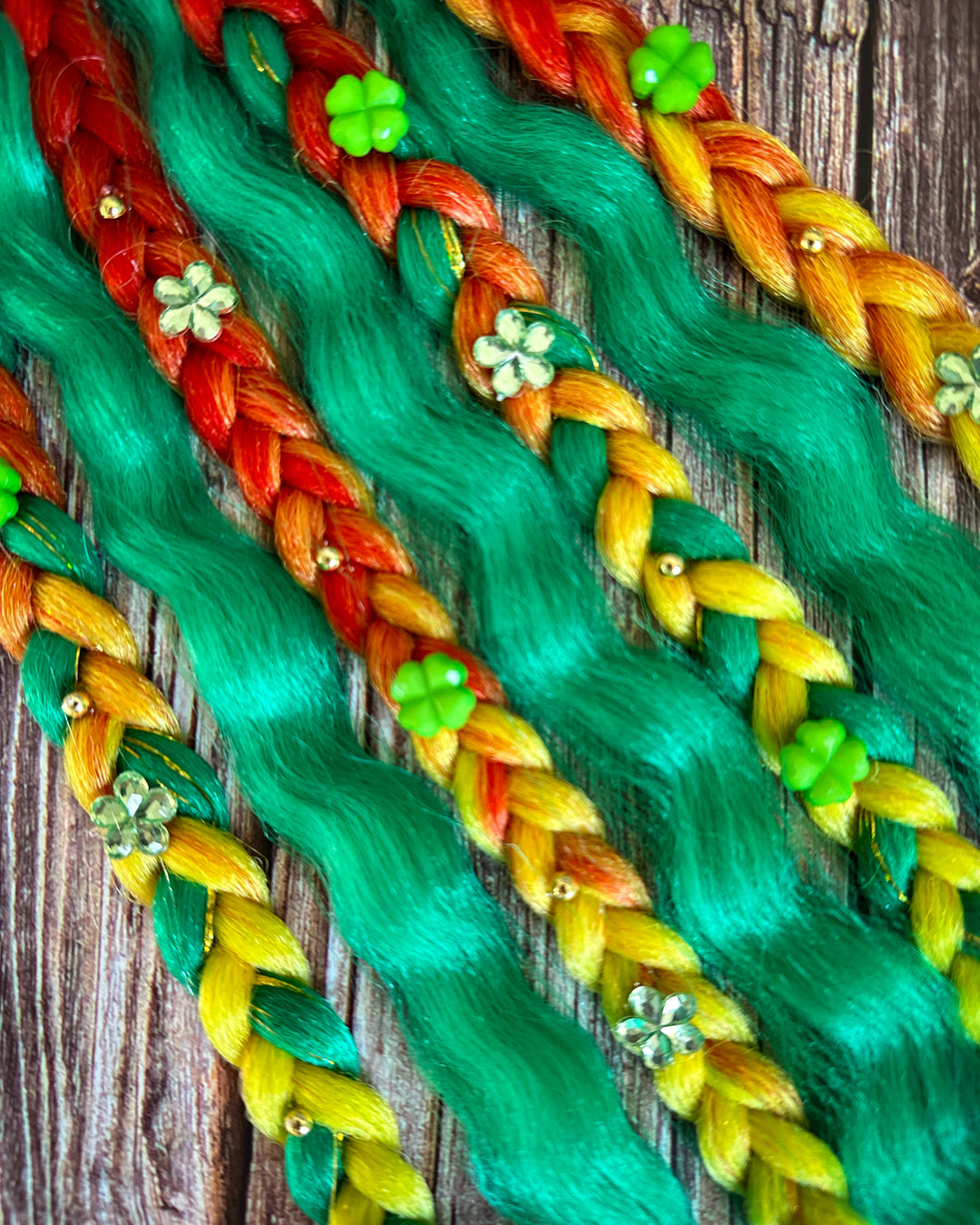 Pot of Gold Gemmed Braided Ponytail