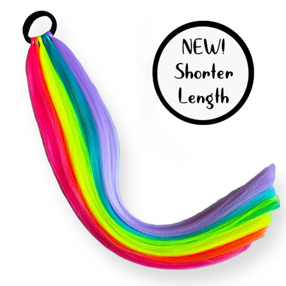 Short Neon Rainbow Tail