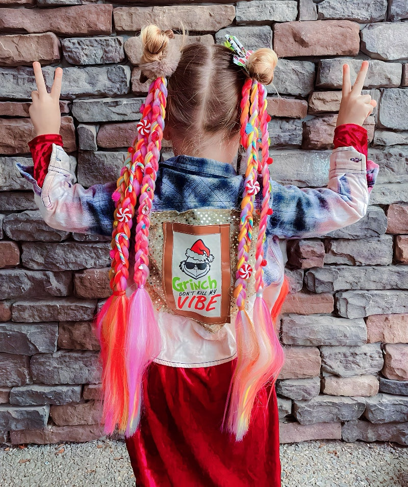 Candyland Gemmed Braided Ponytail Set
