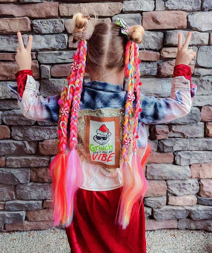 Candyland Gemmed Braided Ponytail Set