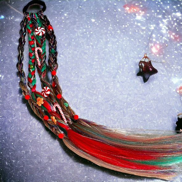 Christmas Sweater Braided Ponytail - Brunette