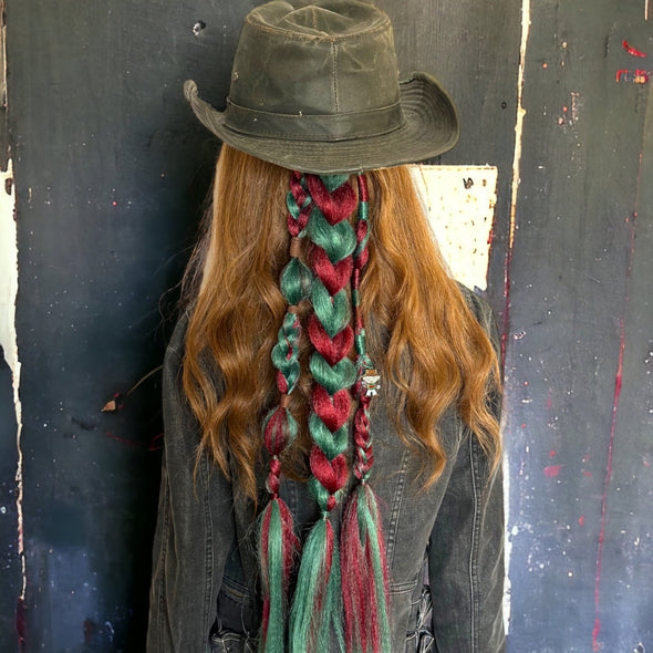 freddy Krueger braided ponytail halloween hair 