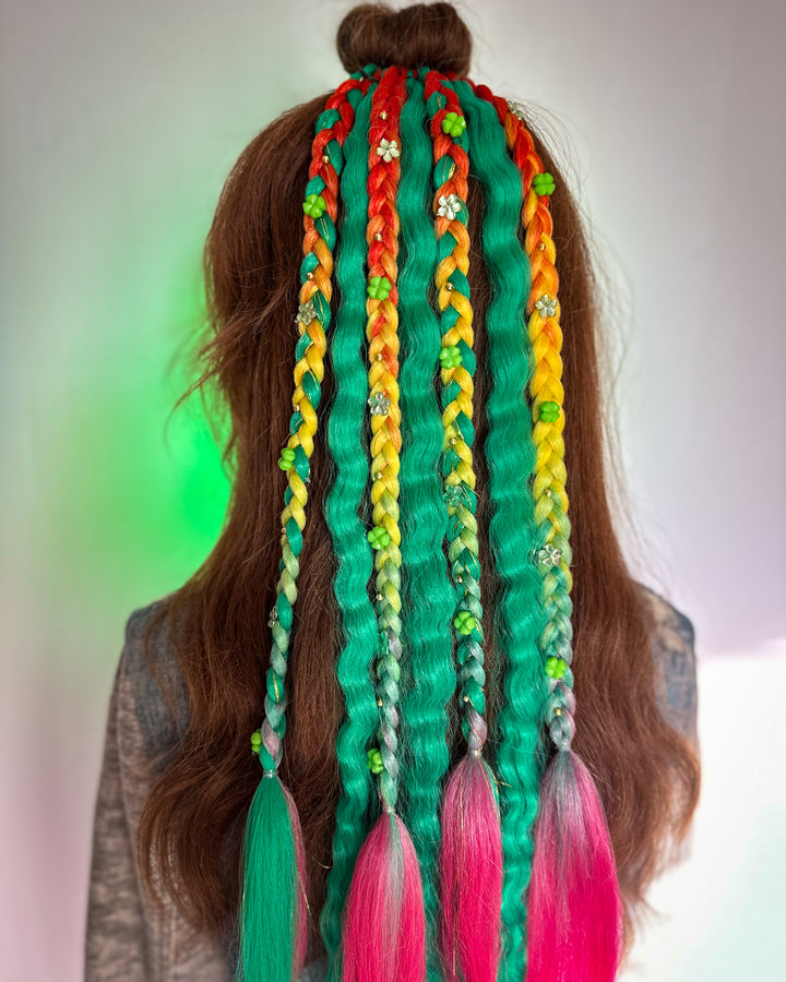 Pot of Gold Gemmed Braided Ponytail