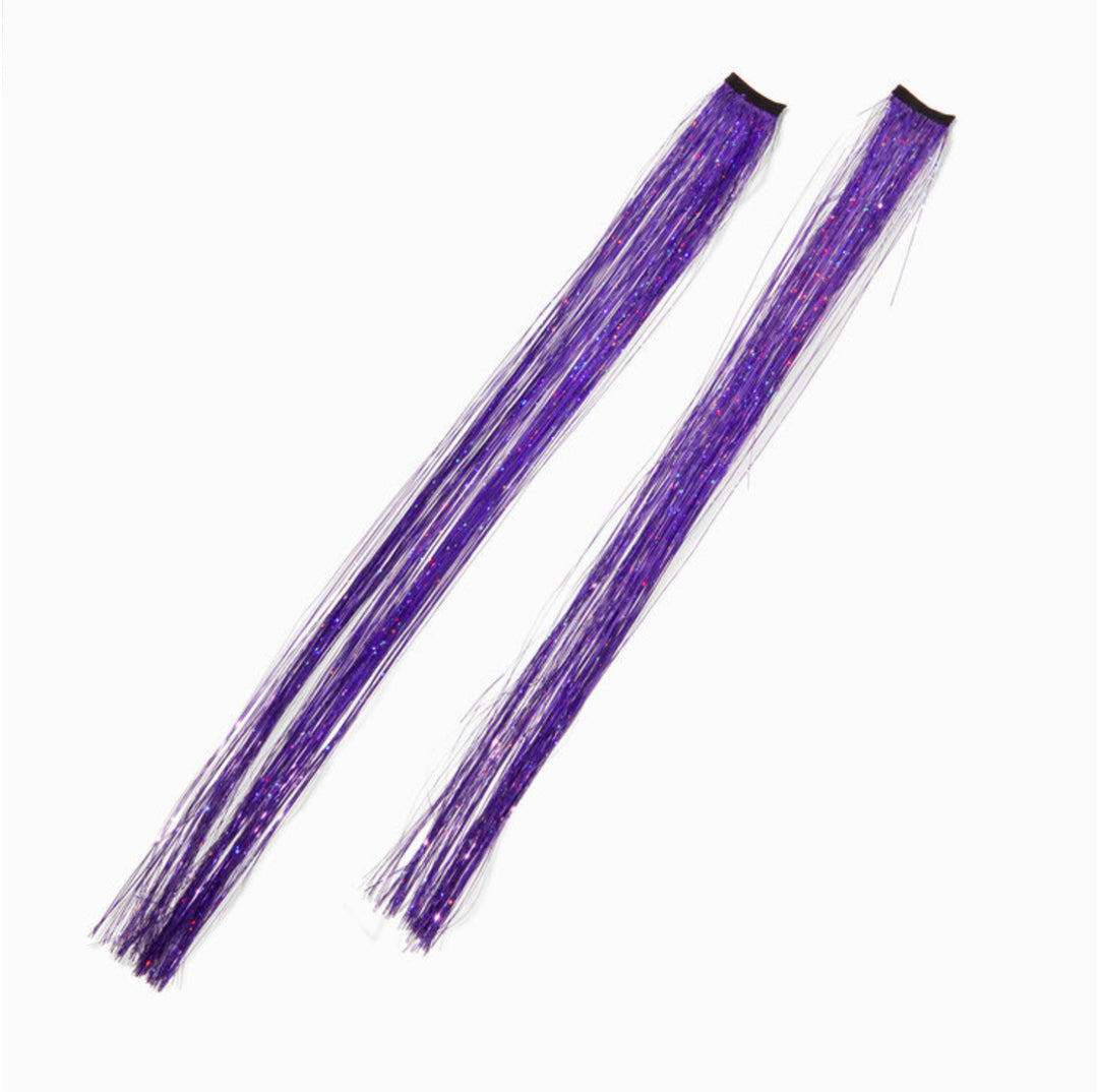 Purple Galaxy Hair Bling Clip-in Tinsel 2-Pack