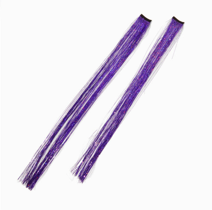 Purple Galaxy Hair Bling Clip-in Tinsel 2-Pack
