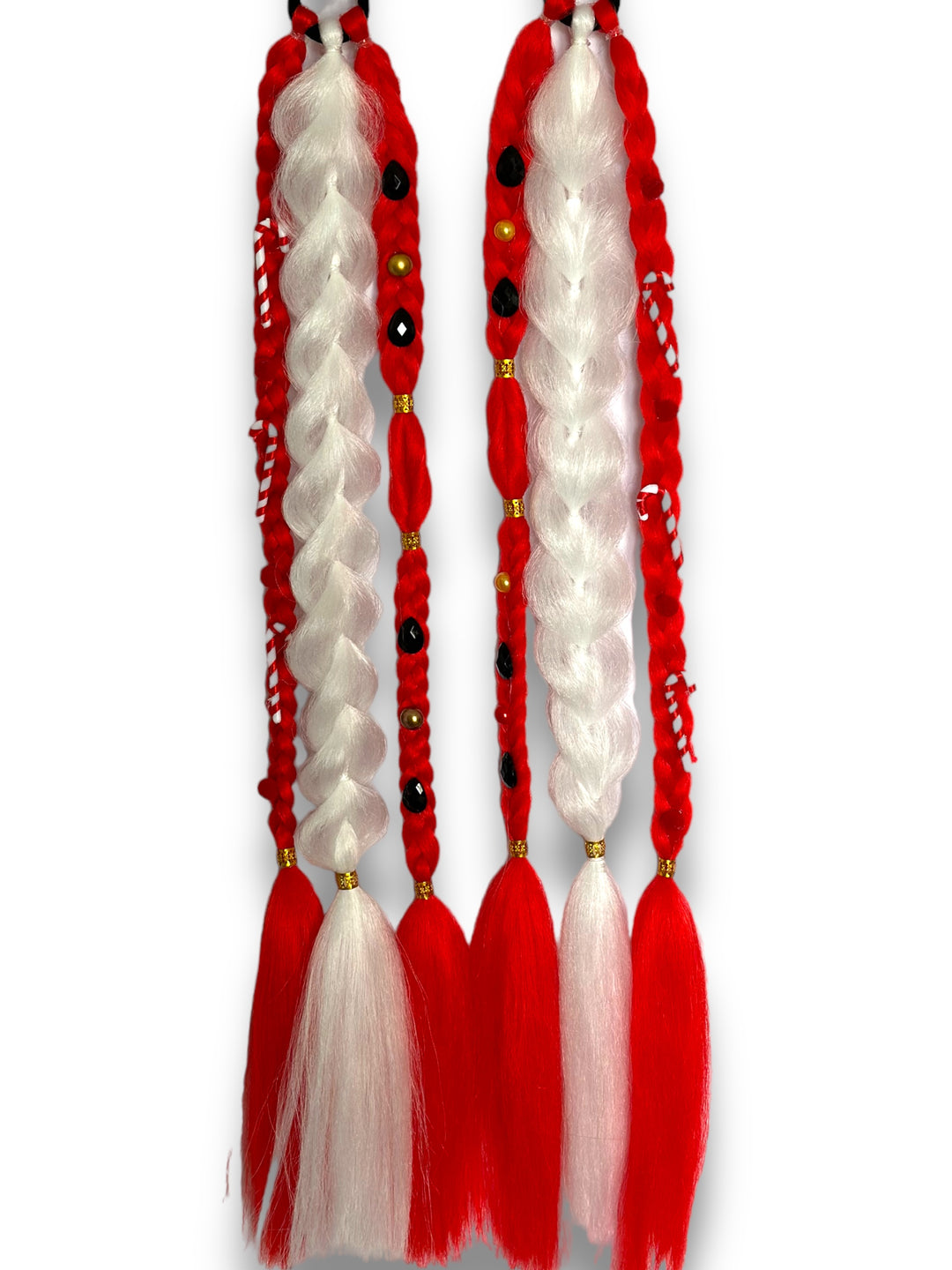 Santa Suit Braided Ponytail Set