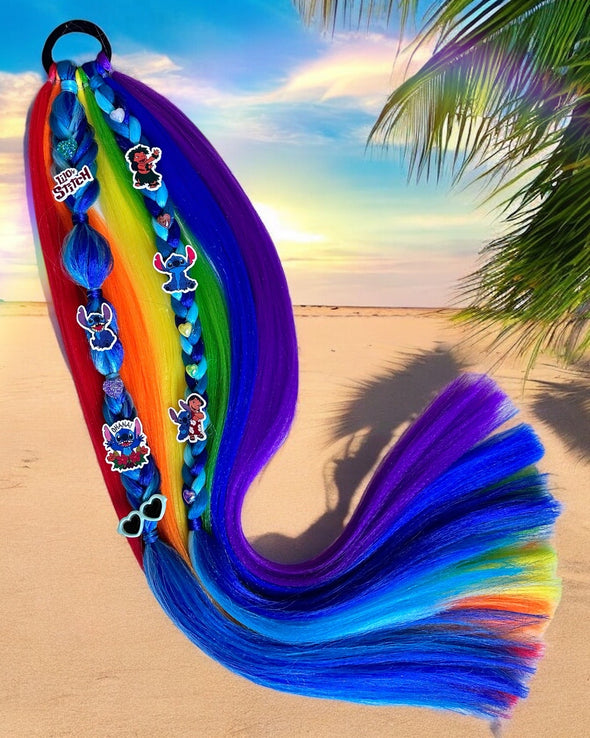 Stitch Braided Rainbow Tail