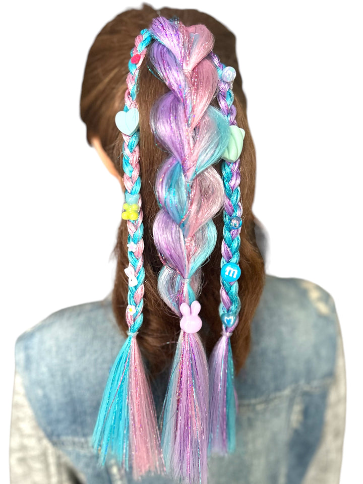 Unicorn Swirl Braided Ponytail