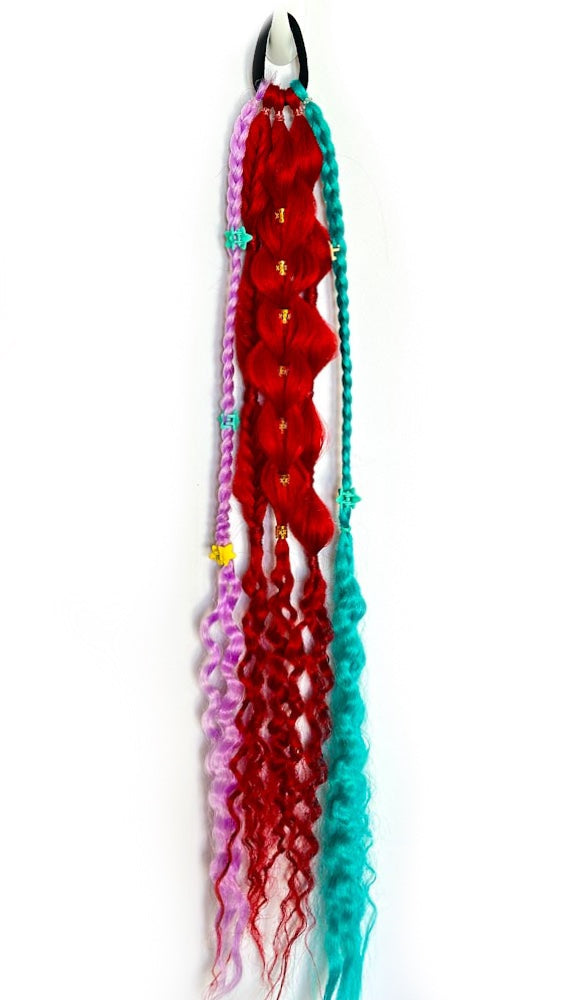 Little Mermaid Ariel Single Boho Braid