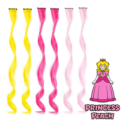 Princess Peach Curls 6 Pack Clip-in Hair Extensions