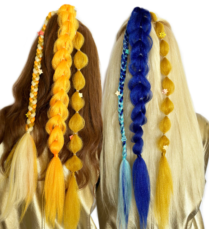 Blue and Bing Boho Braids