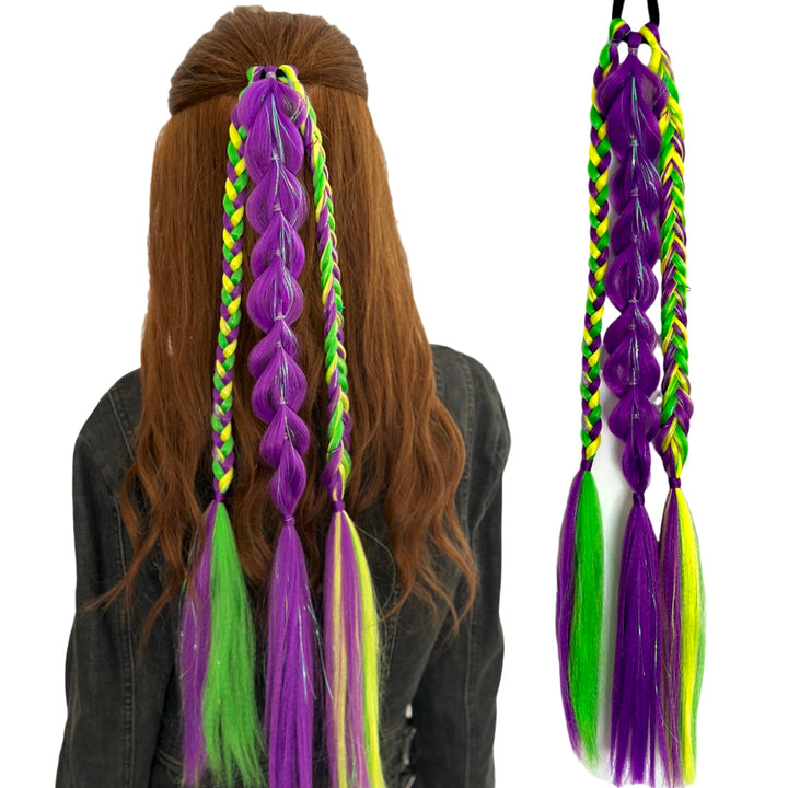 Batman and Joker Glow-in-the-Dark Braided Ponytail Set