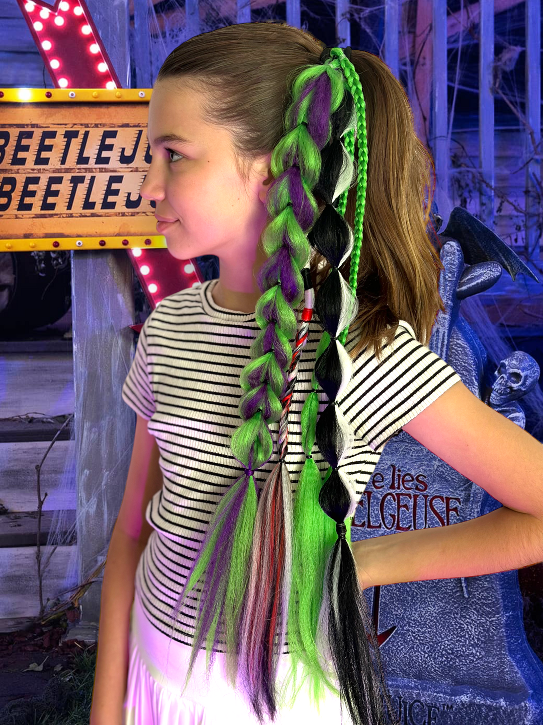 Beetlejuice Braided Ponytail Set