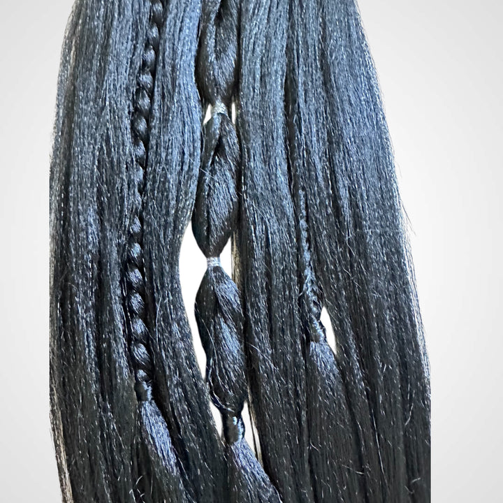 Jet Black Braided Ponytail