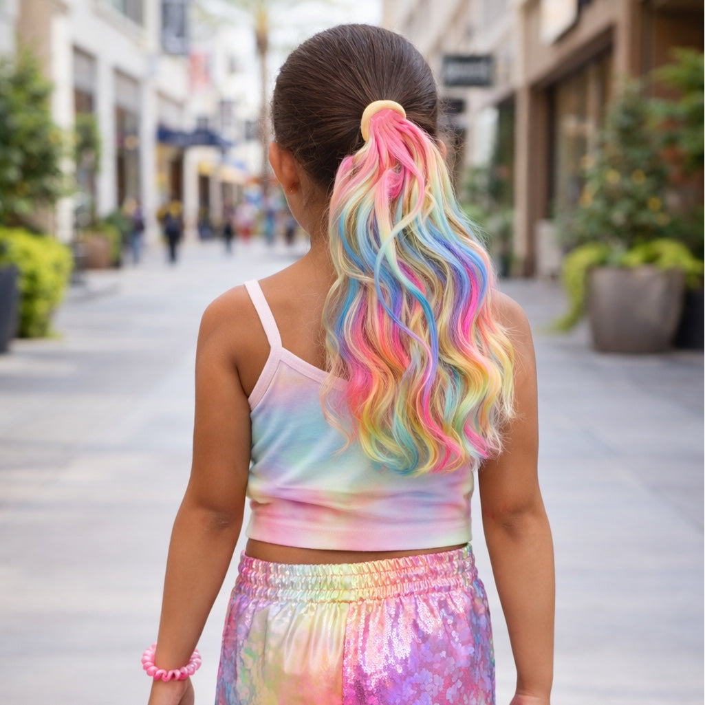 Blonde + Ombré Wild Style Wavy Short Ponytail