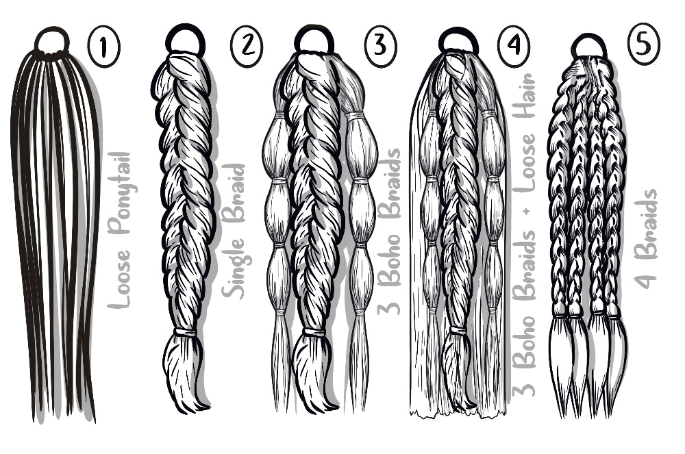 Custom ponytail style selection chart