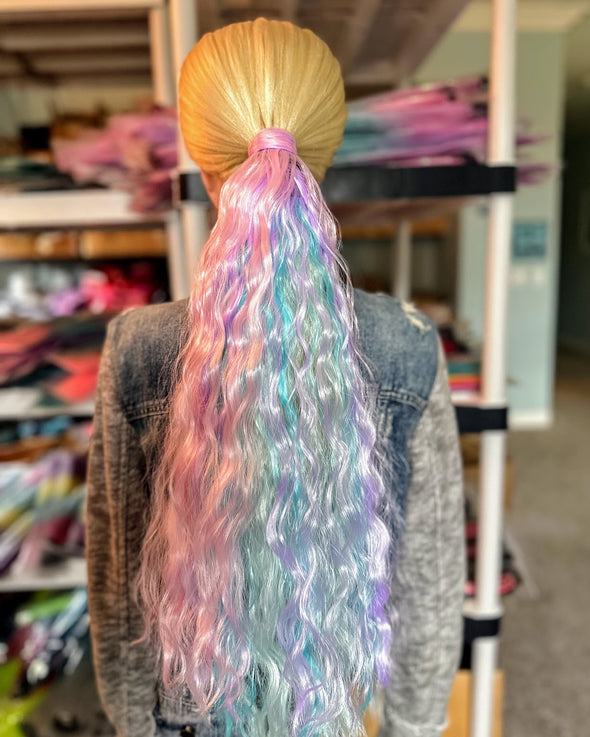 Unicorn Swirl Wavy Ponytail Hair Extensions