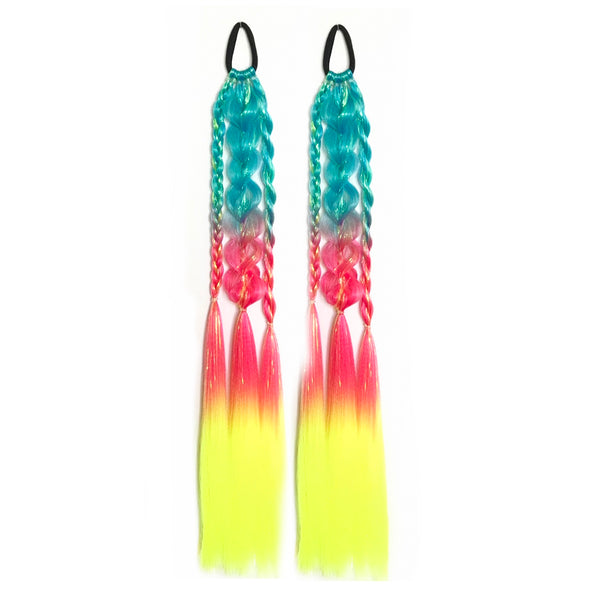 Set of Braided Sour Patch Shimmer Tails