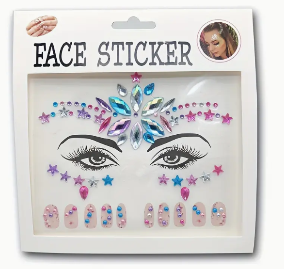 Crystal Face Stickers