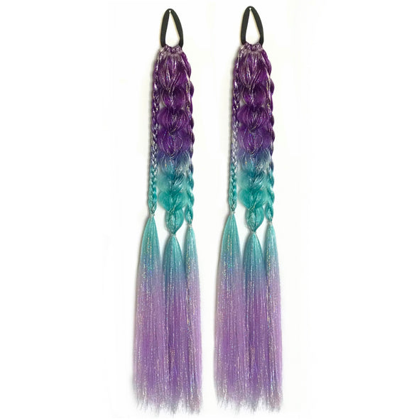 Set of Braided Galaxy Shimmer Tails