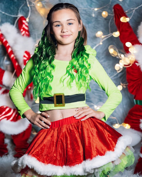 Grinch Wavy Ponytail Set