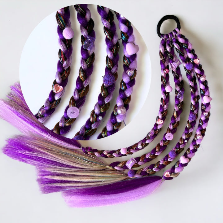 Hug Me Gemmed Braided Ponytail - Brunette