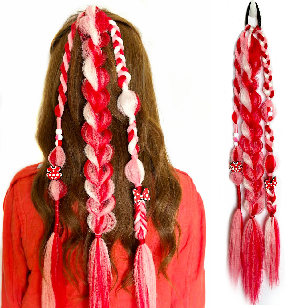 Braid Out Mouse Minnie Mouse Single Boho Braid – Magic Manes Hair Extensions