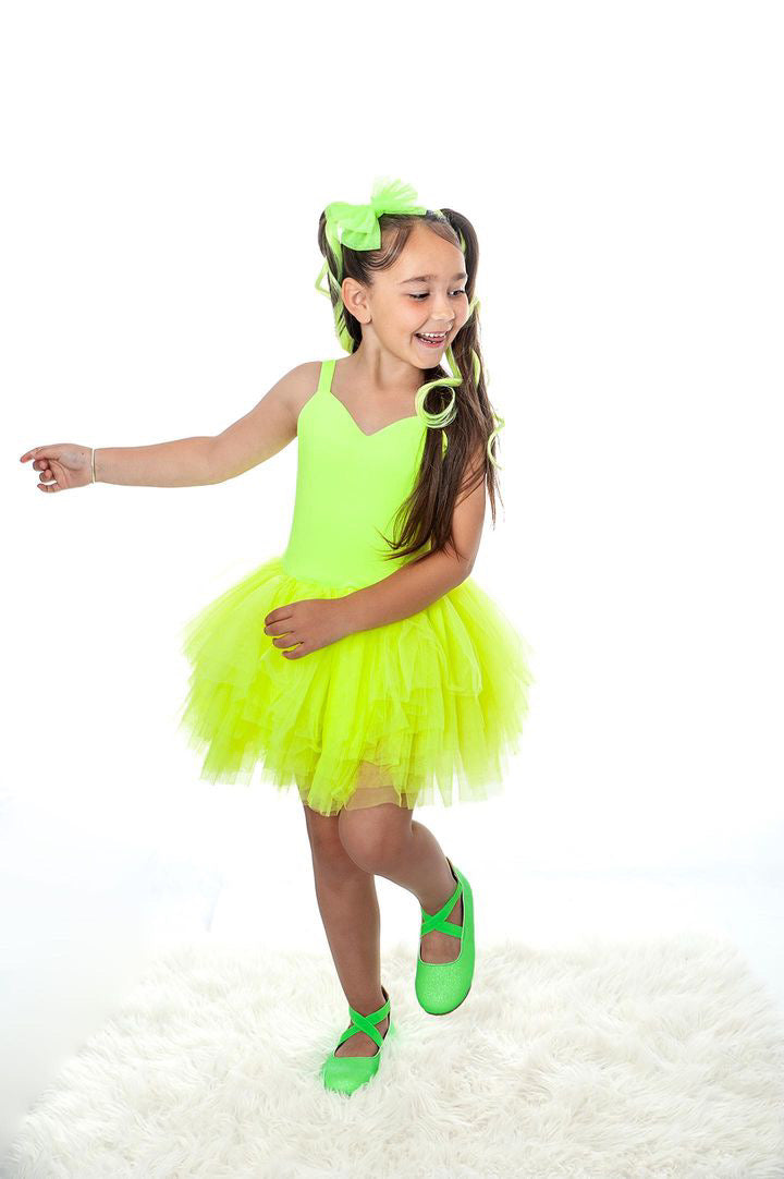 Neon Yellow/Green Curls 6 Pack Clip-in Hair Extensions
