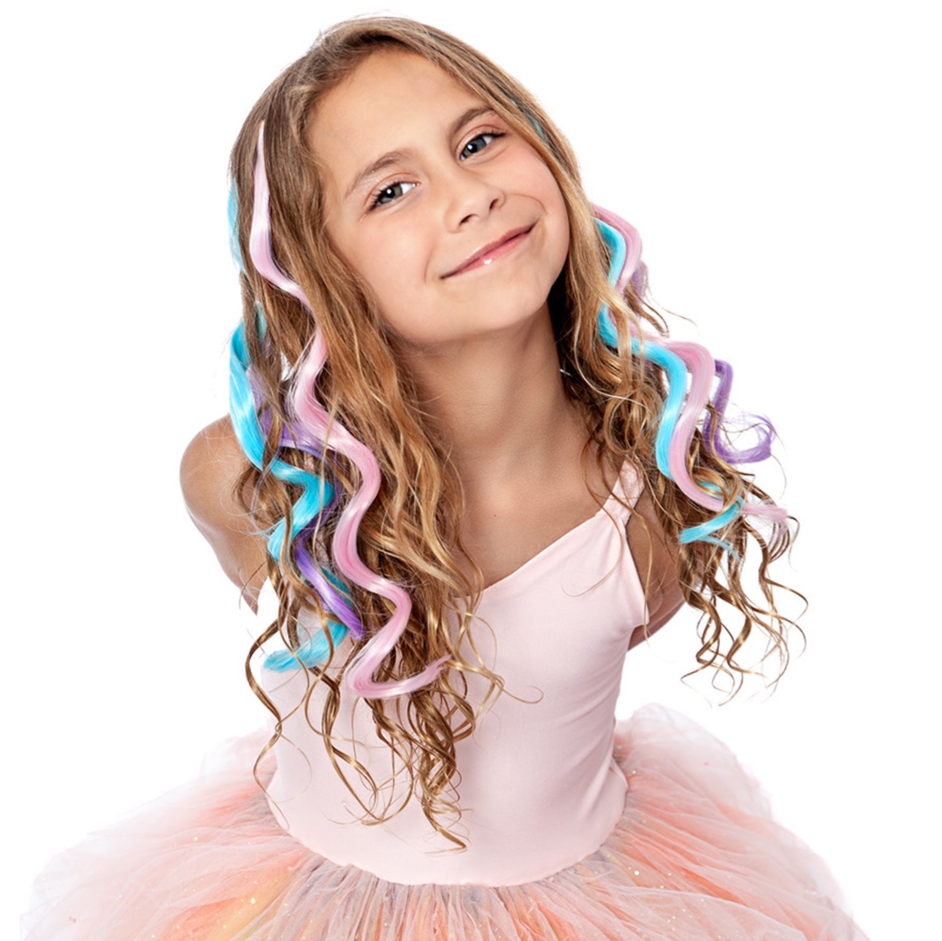 Unicorn Swirl Curls 6 Pack Clip-in Hair Extensions – Magic Manes Hair ...