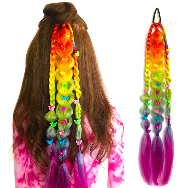 Rainbow Butterfly Single Boho Braid