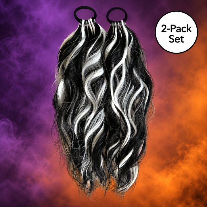 Jack Skellington 16” Wavy 2-Pack Ponytails