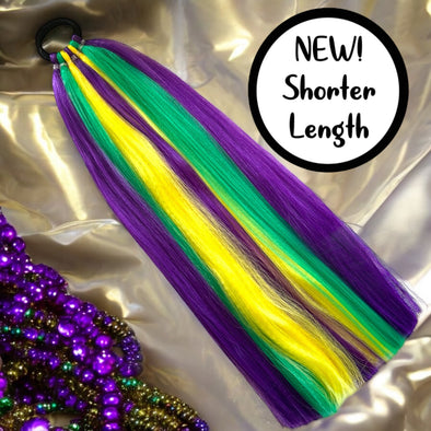 16” Short Mardi Gras Shimmer Tail